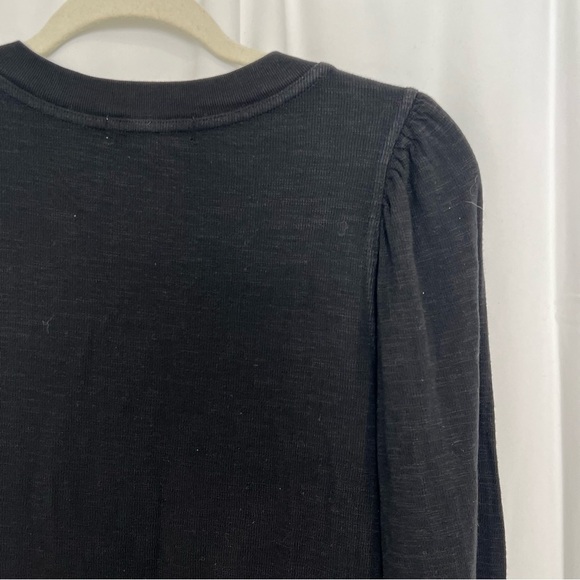 APIECE APART Olimpio Organic Cotton Sweatshirt Women's Sz XS Black Puff Sleeve - Picture 6 of 10